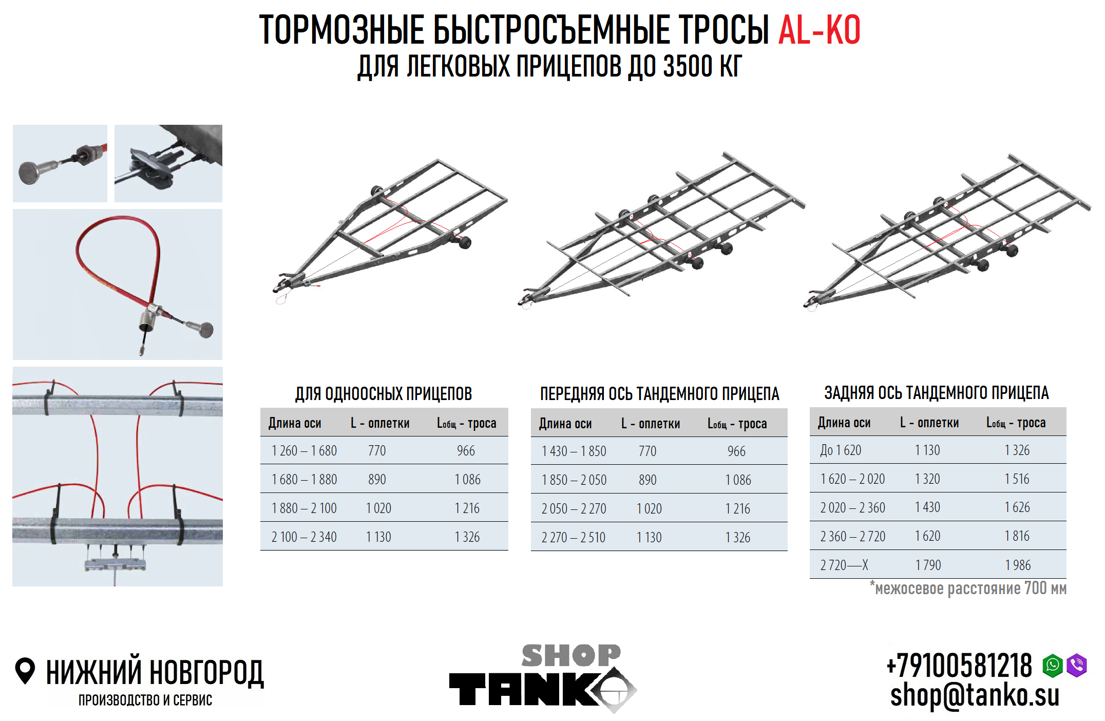 Тормозные тросы AL-KO